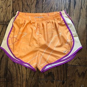 Orange with purple Nike women’s dry fit shorts !!